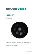 BrookVent BTP EC 100 Installation, Maintenance And User Manual предпросмотр