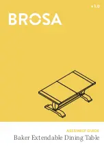 BROSA Baker Extendable Dining Table Assembly Manual предпросмотр