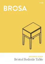 BROSA Bristol Bedside Table Assembly Manual предпросмотр