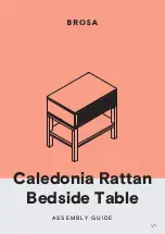 Preview for 1 page of BROSA Caledonia Rattan Bedside Table Assembly Manual