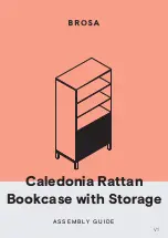 BROSA Caledonia Rattan Bookcase with Storage Assembly Manual предпросмотр