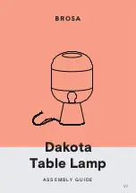 Preview for 1 page of BROSA Dakota Table Lamp Assembly Manual