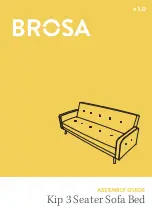 Предварительный просмотр 1 страницы BROSA Kip 3 Seater Sofa Bed Assembly Manual