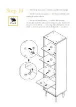 Предварительный просмотр 11 страницы BROSA Mia Narrow Bookcase Assembly Manual