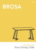 BROSA Nara Dining Table Assembly Manual предпросмотр