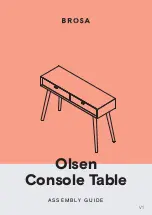 Предварительный просмотр 1 страницы BROSA Olsen Console Table Assembly Manual