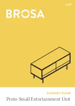 BROSA Proto Small Entertainment Unit Assembly Manual предпросмотр