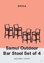 BROSA Samui Outdoor Bar Stool Set of 4 Assembly Manual предпросмотр