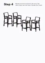 Предварительный просмотр 7 страницы BROSA Samui Outdoor Bar Stool Set of 4 Assembly Manual