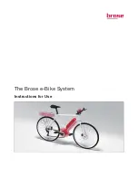 Preview for 1 page of Brose e-Bike System Instructions For Use Manual