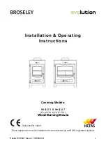 Предварительный просмотр 1 страницы Broseley Hestia 5 EV-A5-CD1 Installation & Operating Instructions Manual