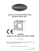 Broseley SUPREMA Installation And Operation Instructions Manual предпросмотр