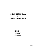 Brother Industries E-100 Service Manual & Parts Catalogue preview