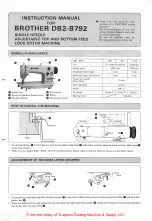 Предварительный просмотр 1 страницы Brother 082-8792 Instruction Manual