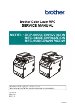 Предварительный просмотр 1 страницы Brother 09055CDN Service Manual