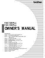 Brother 1030e - FAX B/W Thermal Transfer Owner'S Manual preview