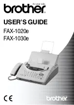 Preview for 1 page of Brother 1030e User Manual