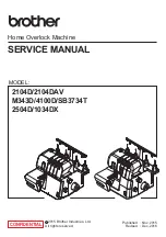 Предварительный просмотр 1 страницы Brother 1034DX Service Manual