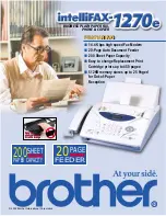 Brother 1270e IntelliFAX Fax Specification Sheet preview