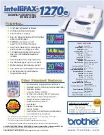 Предварительный просмотр 2 страницы Brother 1270e IntelliFAX Fax Specification Sheet