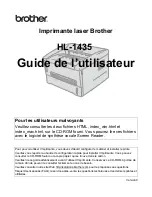 Brother 1435 - HL B/W Laser Printer (French) Manual De L'Utilisateur preview
