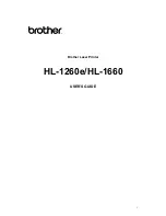 Предварительный просмотр 1 страницы Brother 1660e - B/W Laser Printer User Manual