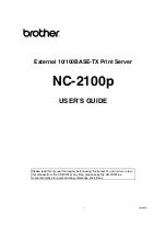 Brother 2100P - NC Print Server User Manual предпросмотр