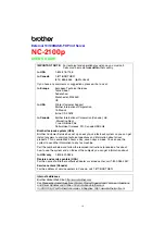 Preview for 3 page of Brother 2100P - NC Print Server User Manual