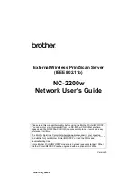 Preview for 1 page of Brother 2200W - NC Print Server Network User'S Manual