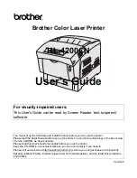 Preview for 1 page of Brother 4200CN - Color Laser Printer User Manual