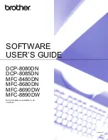 Предварительный просмотр 1 страницы Brother 8085DN - DCP B/W Laser Software User'S Manual