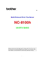 Preview for 1 page of Brother 8100h - NC Print Server User Manual
