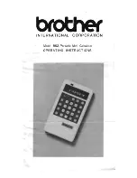Brother 862 Operating Instructions Manual preview