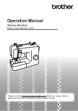 Preview for 1 page of Brother 885-X03 Operation Manual