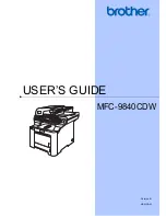 Brother 9840CDW - Color Laser - All-in-One User Manual preview