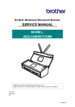 Preview for 1 page of Brother ADS-1100W Service Manual