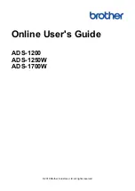 Preview for 1 page of Brother ADS-1200 Online User'S Manual