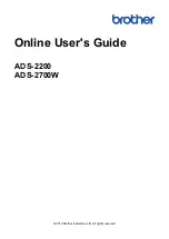 Preview for 1 page of Brother ADS-2200 Online User'S Manual