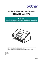 Preview for 1 page of Brother ADS-2600W Service Manual
