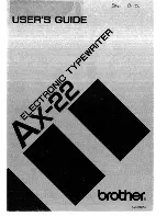 Brother AX-22 User Manual preview