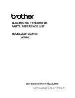 Preview for 1 page of Brother AX400 Parts Reference List