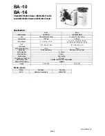 Brother BA-10 Specifications & Parts List preview