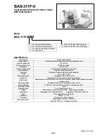 Preview for 1 page of Brother BAS-311F-0 Specifications And Parts List