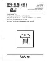 Brother BAS-364E Parts Book preview