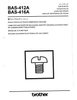 Brother BAS-412A Parts Manual preview