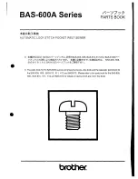 Brother BAS-600A series Parts Book preview