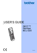 Preview for 1 page of Brother BCL-D20 User Manual