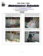 Preview for 5 page of Brother BE-1204 Maintenance Schedule