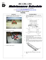 Preview for 9 page of Brother BE-1204 Maintenance Schedule