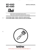 Предварительный просмотр 1 страницы Brother BE-438D Service Manual